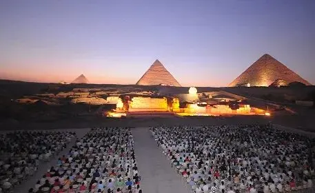Sound and light at the pyramids of Giza